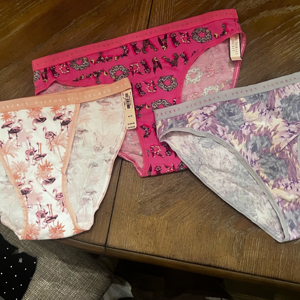 3 pair Victoria's Secret Pink and Purple Underwear Set
